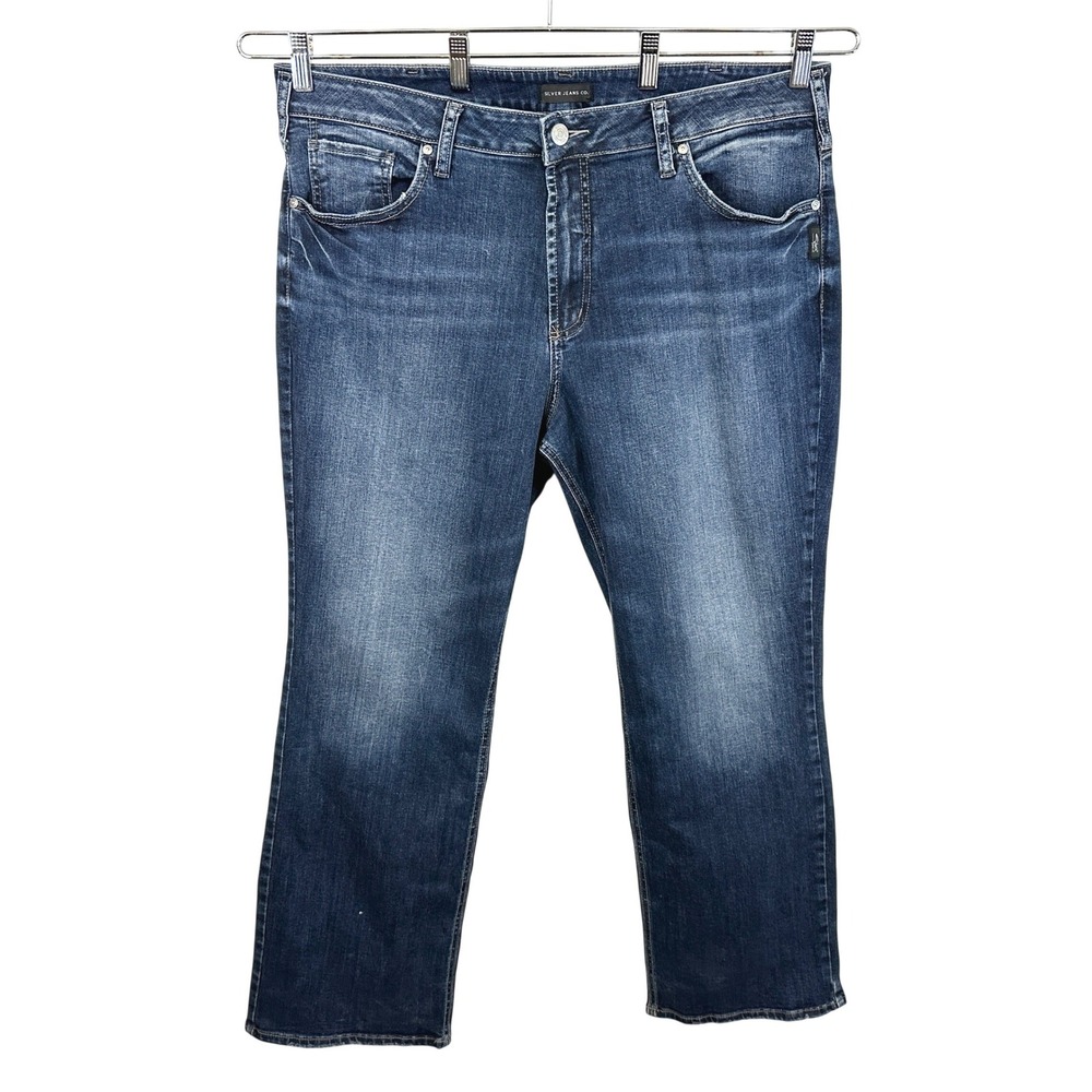 Silver Jeans Co Size 18 Jeans Avery Slim Bootcut High Rise W18 L31 Blue 1483